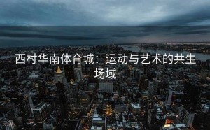 西村华南体育城：运动与艺术的共生场域