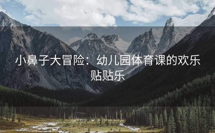 小鼻子大冒险：幼儿园体育课的欢乐贴贴乐