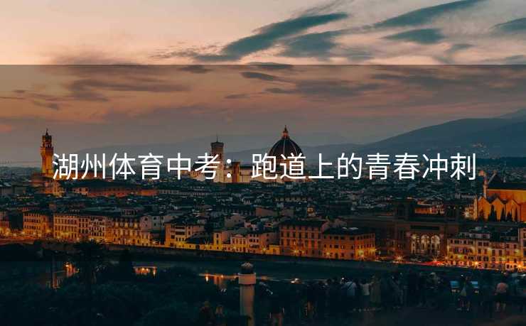 湖州体育中考：跑道上的青春冲刺