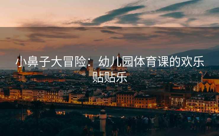 小鼻子大冒险：幼儿园体育课的欢乐贴贴乐