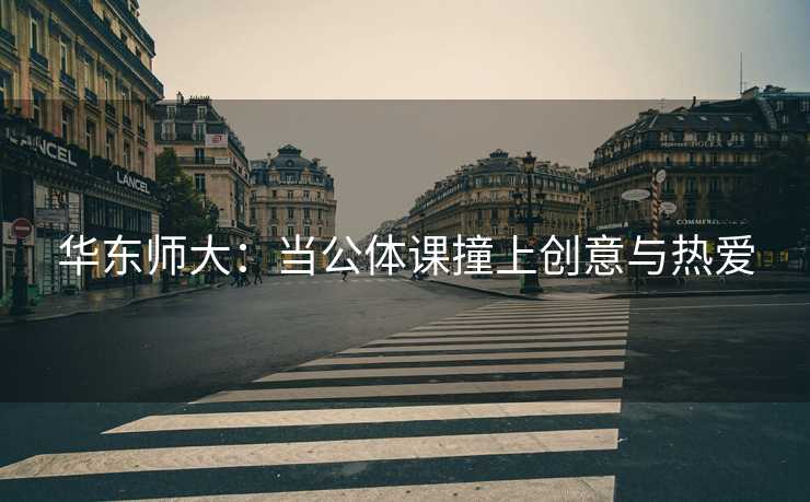 华东师大：当公体课撞上创意与热爱