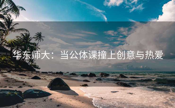 华东师大：当公体课撞上创意与热爱