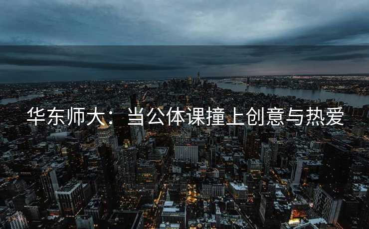 华东师大：当公体课撞上创意与热爱