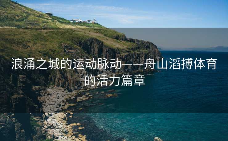 浪涌之城的运动脉动——舟山滔搏体育的活力篇章