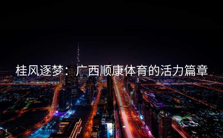 桂风逐梦：广西顺康体育的活力篇章