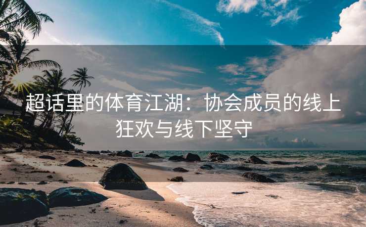 超话里的体育江湖：协会成员的线上狂欢与线下坚守