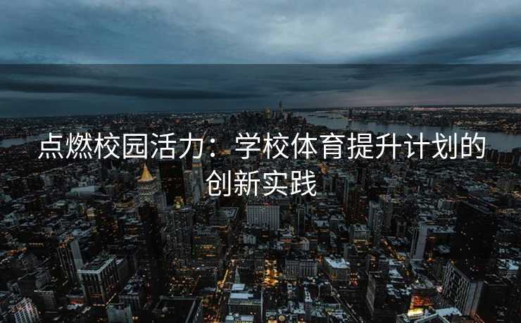 点燃校园活力：学校体育提升计划的创新实践