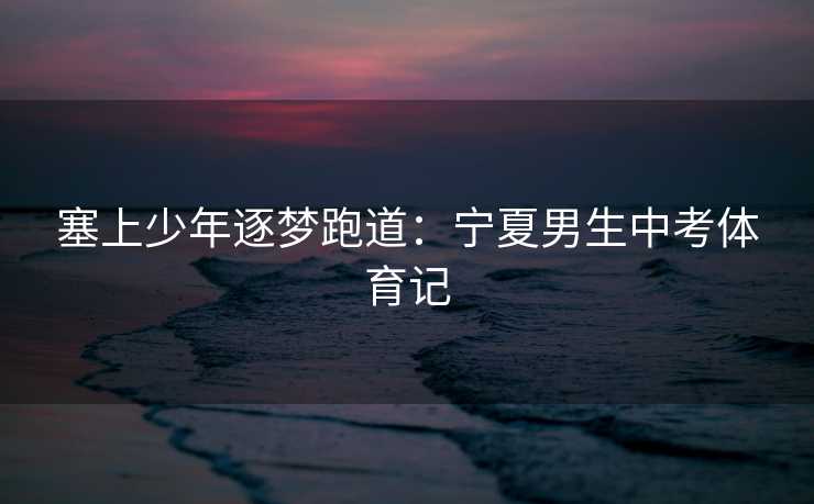 塞上少年逐梦跑道：宁夏男生中考体育记