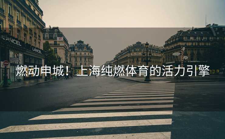 燃动申城！上海纯燃体育的活力引擎