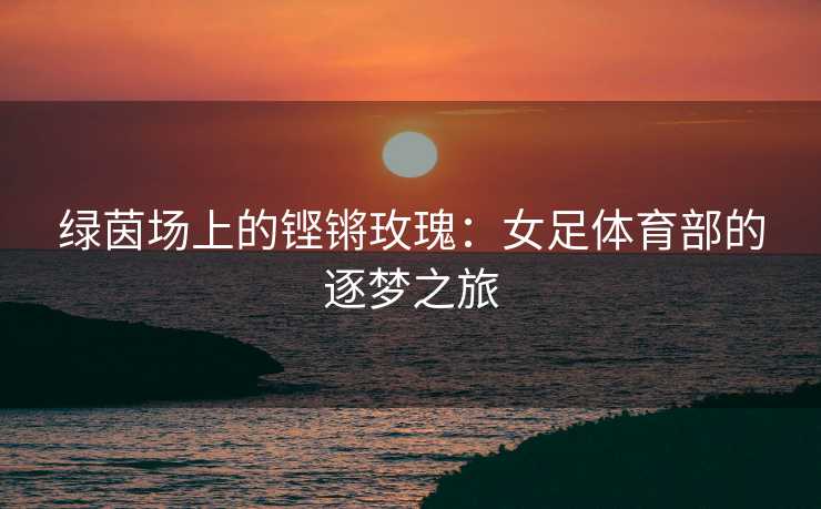 绿茵场上的铿锵玫瑰：女足体育部的逐梦之旅